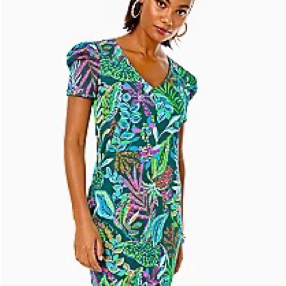 Lily tee shirt dress/ size M; jungle print new with tags